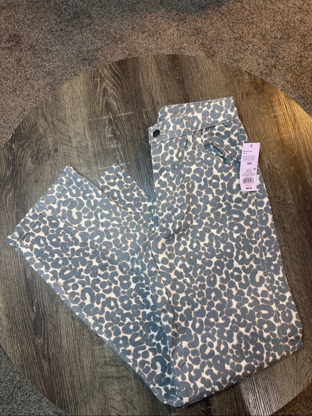 wild fable Gray Leopard Straight Leg Jeans